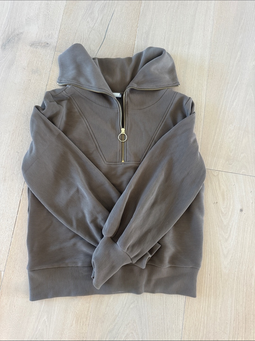 Womens Varley Half-Zip Funnel Neck Sweater - olive green